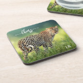 Elegant Leopard Big Cat Onderzetter (Linkerzijde)