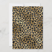ELEGANT LEOPARD BLACK GOLD PATTERN BIRTHDAY KAART (Achterkant)