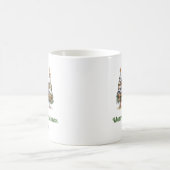 Elegant leopard christmas trees custom name mug (Centre)