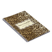 Elegant Leopard Pattern past Naam en Gebeurtenis a Notitieboek (Rechterzijde)