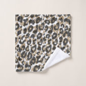 Élégant léopard poster de animal motif (Gant de toilette)
