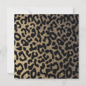 Elegant Leopard Print Glitter Kaart (Achterkant)
