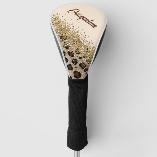Elegant Leopard Print Golfheadcover (Voorkant)