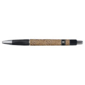 Elegant Leopard Print Monogram Pen (Voorkant)
