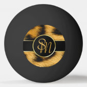 Elegant Leopard Print Monogram - Ping Pong Ball (Voorkant)