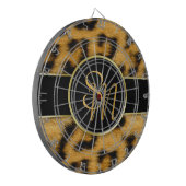 Elegant Leopard Print Monogram Script - Dartboard Dartbord (Voorkant Links)