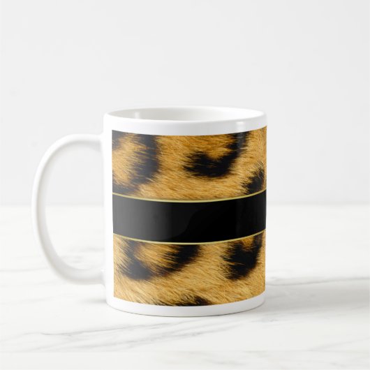 Elegant Leopard Print Monogram script - Mok (Links)