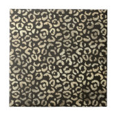 Elegant Leopard Print Tegeltje (Voorkant)