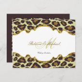 Elegant Leopard Wedding Invites Kaart (Voorkant / Achterkant)