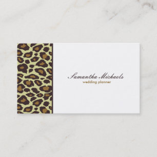 Elegant Leopard Wedding Planner Visitekaartje