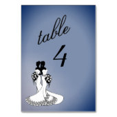 Elegant Lesbian Wedding Table Number Kaart (Achterkant)