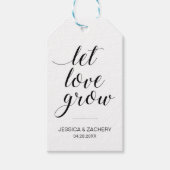Elegant Let Love Grow Seed Favors Wedding Cadeaulabel (Voorkant)
