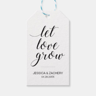 Elegant Let Love Grow Seed Favors Wedding Cadeaulabel