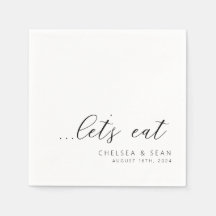 Elegant Let's Eat Bruiloft Receptie