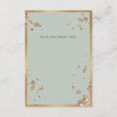 Elegant Letter B Monogram Waterverf Roze rozen Bedankkaart (Achterkant)