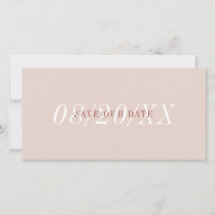 Elegant lettertype minimalistisch roze terracotta save the date