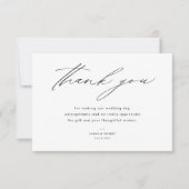 Élégant lettrage mariage moderne carte de remercie (Devant)