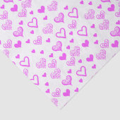 Elegant leuk decoratief roze harten patroon tissuepapier (Detail)