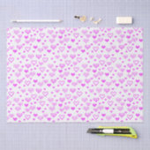 Elegant leuk decoratief roze harten patroon tissuepapier (Craft)