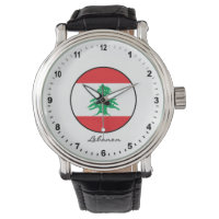 Elegant Libanon Watch & Libanese vlag