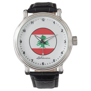 Elegant Libanon Watch & Libanese vlag Horloge