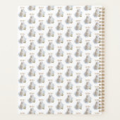Elegant Libra Zodiac Cat White Planner Notebook (Dos)