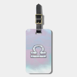 Elegant Libra Zodiac Sign Moeder parelstijl Bagagelabel