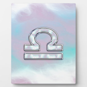 Elegant Libra Zodiac Sign Moeder parelstijl Fotoplaat