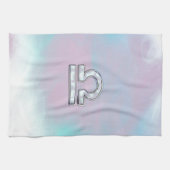 Elegant Libra Zodiac Sign Moeder parelstijl Theedoek (Horizontaal)