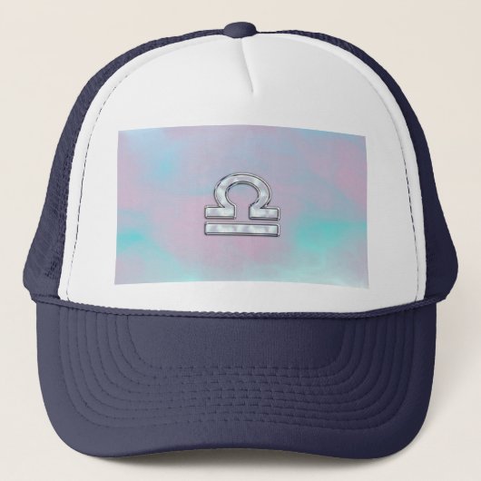 Elegant Libra Zodiac Sign Moeder parelstijl Trucker Pet (Voorkant)