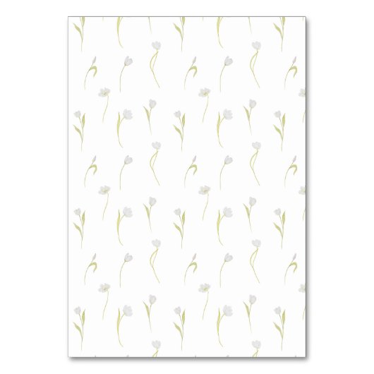 Elegant licht groen bloemenbruiloft tafel nummers kaart (Achterkant)