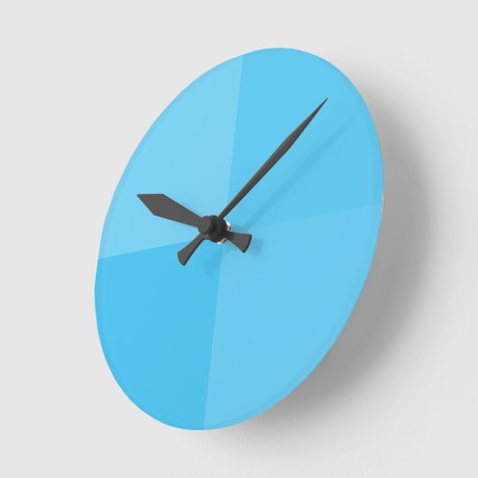 Elegant Licht Hemelsblauw Pastel Minimalistische V Ronde Klok (Hoek)