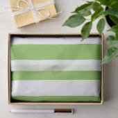 Elegant licht limoengroen wit gestreept patroon tissuepapier (Geschenk)