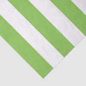 Elegant licht limoengroen wit gestreept patroon tissuepapier (Detail)