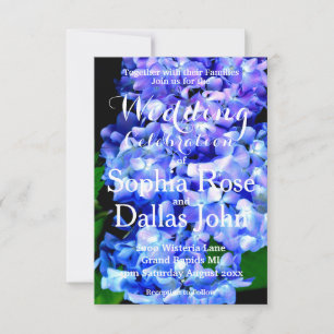 Elegant licht paarse magenta bloemenhortensia kaart