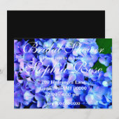 Elegant licht paarse magenta bloemenhortensia kaart (Voorkant / Achterkant)