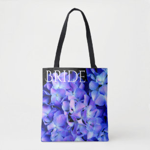 Elegant licht paarse magenta bloemenhortensia tote bag