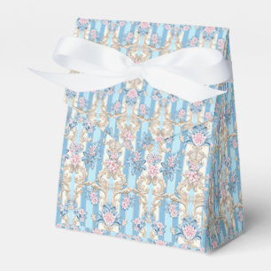 Elegant lichtblauw barok patroon bedankdoosjes