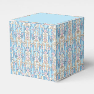Elegant lichtblauw barok patroon bedankdoosjes