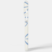 Elegant Lichtblauw Boog Patroon Aangepaste Naam Case-Mate iPhone Case (Achterkant / Links)