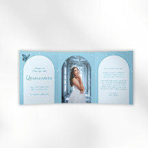 Elegant lichtblauw Quinceañera - Aangepaste foto