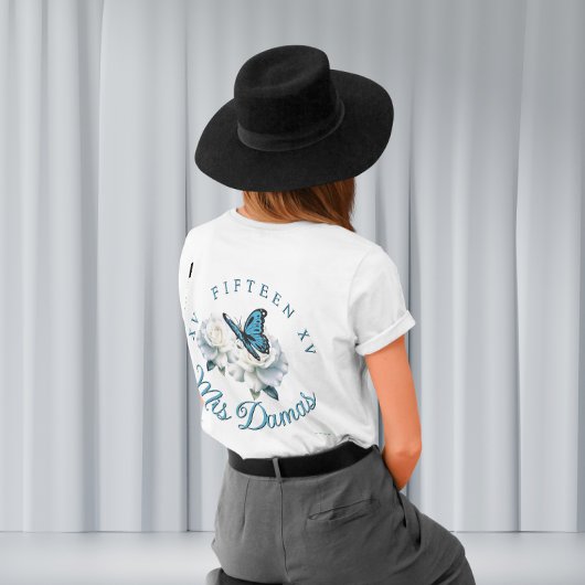 Elegant lichtblauw Quinceañera - Damas Gift Custom T-shirt