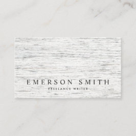 Elegant lichtgrijs houtkorrel modern minimalistisc visitekaartje