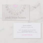 Elegant lichtroze Lotus-ventilator Visitekaartje (Voorkant / Achterkant)