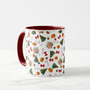 Elegant lief Schattige kerstkoekjes Candy Cane Mok