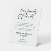 Elegant liefdadigheidsdonatie in Lieu voor het huw Reclamebord Met Voetstuk (Voorkant)