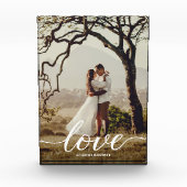 Elegant Liefde Script Bruiloft Foto Passen getrouw (Voorkant)