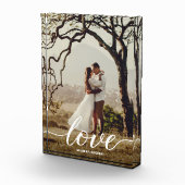 Elegant Liefde Script Bruiloft Foto Passen getrouw (Rechts)