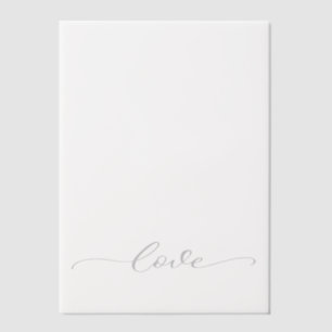 Elegant Liefdes Script  Vellum Uitnodigingen