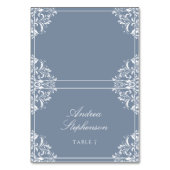 Elégant lieu de mariage / Cartes de nom (bleu pous (Par défaut)